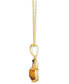 Chocolatier® Cinnamon Citrine (1 ct. t.w.) & Diamond (1/6 ct. t.w.) Bee Adjustable 20" Pendant Necklace in 14k Gold