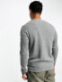 Only & Sons crew neck textured knit jumper in navy