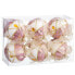 Ёлочные шарики Белый Розовый Polyfoam Ткань 6 x 6 x 6 cm (6 штук)