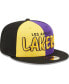 ფოტო #1 პროდუქტის Men's Black, Gold Los Angeles Lakers Pop Front 59FIFTY Fitted Hat