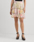 ფოტო #1 პროდუქტის Women's Floral Crinkle Georgette Tiered Skirt