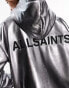 AllSaints x ASOS exclusive Chlo coated zip through hoodie in gunmetal