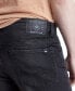 Men's Ash Slim-Fit Fleece Black Jeans in Sanded Wash