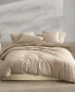 Washed Percale Cotton Solid 3 Piece Duvet Cover Set, Queen