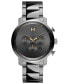 Men's Chronograph Black Stainless Steel Bracelet Watch 45mm