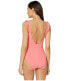 Kate Spade New York Women's 236340 Ruffle Plunge One-Piece Swimsuit Size S