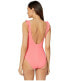 Фото #2 товара Kate Spade New York Women's 236340 Ruffle Plunge One-Piece Swimsuit Size S