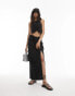 Topshop knot front co ord skirt in black