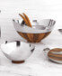 Фото #2 товара Nambe Pulse 3 Piece Stainless 12" Salad Bowl with Servers