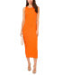 ფოტო #4 პროდუქტის Women's Rib Knit Cutout Sleeveless Cotton Bodycon Dress