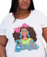 Фото #3 товара Trendy Plus Size 80's Barbie Graphic T-Shirt