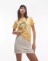 Фото #4 товара Topshop acid wash lemonade graphic tee in yellow