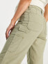 Фото #3 товара ASOS DESIGN Maternity minimal cargo trouser in khaki with contrast stitching