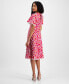 ფოტო #2 პროდუქტის Petite Printed Midi Dress