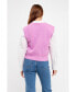 ფოტო #3 პროდუქტის Women's Knit Sweater Vest
