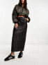 Фото #1 товара Reclaimed Vintage washed leather midi skirt