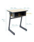 Cave Open Front Student Desk with Large Plastic Book Box, Ready-to-Assemble