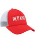 Men's Red, White Detroit Red Wings Team Plate Trucker Snapback Hat
