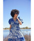 Фото #3 товара Платье Jessie Zhao New York синего цвета Вельветовый миди