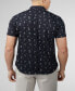 ფოტო #3 პროდუქტის Men's Scattered Print Short Sleeve Shirt