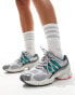 Adidas Originals Ozweego Pro trainers in silver and green/pink grau, 44 - фото #1