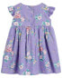 Фото #15 товара Baby Metallic Stripe Floral Print Dress 3M