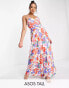 ASOS DESIGN Tall cami side panel pleated maxi dress in floral - MULTI