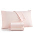 Фото #1 товара Easy Care Solid Microfiber 3-Pc. Sheet Set, Twin XL, Created for Macy's