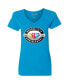 Фото #2 товара Women's Light Blue NASCAR 75th Anniversary V-Neck T-shirt