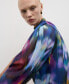 ფოტო #7 პროდუქტის Women's Asymmetrical Printed Blouse