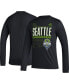 ფოტო #1 პროდუქტის Men's Black Seattle Sounders FC Club DNA Long Sleeve AEROREADY T-shirt