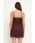 Women's Embellished Suede Fringe Mini Dress