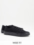 Фото #1 товара ASOS DESIGN Wide Fit Dizzy lace up trainers in black drench