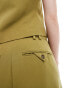 Фото #6 товара ASOS DESIGN low waist mensy tailored trousers in olive