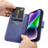2w1 etui skórzany pokrowiec z klapką iPhone 14 Anti-RFID Wallet Case jasnofioletowy