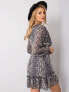 Фото #7 товара Женское мини платье шифоновое с длинным рукавом, змеиный принт Factory Price