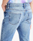 Men's Straight Fit Tufts Blue Jeans, Created for Macy's