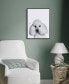 "Poodle" Pet Paintings on Printed Glass Encased with A Black Anodized Frame, 24" x 18" x 1"