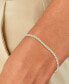 ფოტო #2 პროდუქტის Cubic Zirconia Bezel-Set Cable Link Bolo Bracelet in 10k Gold