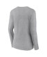 Фото #3 товара Women's Gray Detroit Lions 2023 NFC North Division Champions Conquer V-Neck Long Sleeve T-shirt