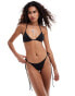 Фото #1 товара Weekday Lake scuba side tie bikini bottom in black