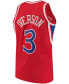 Фото #4 товара Men's Allen Iverson Red Philadelphia 76ers Hardwood Classics Authentic Jersey