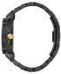 ფოტო #2 პროდუქტის Men's Precisionist Icon Black-Tone Stainless Steel Bracelet Watch 40mm