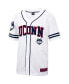 Men's White and Navy UConn Huskies Free Spirited Baseball Jersey