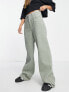 ASOS DESIGN slouchy dad cord trouser in sage