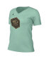 Фото #3 товара Women's Mint Charlotte Hornets 2022/23 City Edition Essential V-Neck T-shirt