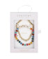 ფოტო #5 პროდუქტის Multi Color Quartz Mama Stone and Beaded Stretch Bracelet Set