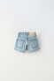 Denim bermuda shorts with darts