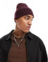 Calvin Klein daddy wool beanie in burgundy