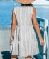 Фото #2 товара Women's Striped V-Neck A-Shape Beach Dress